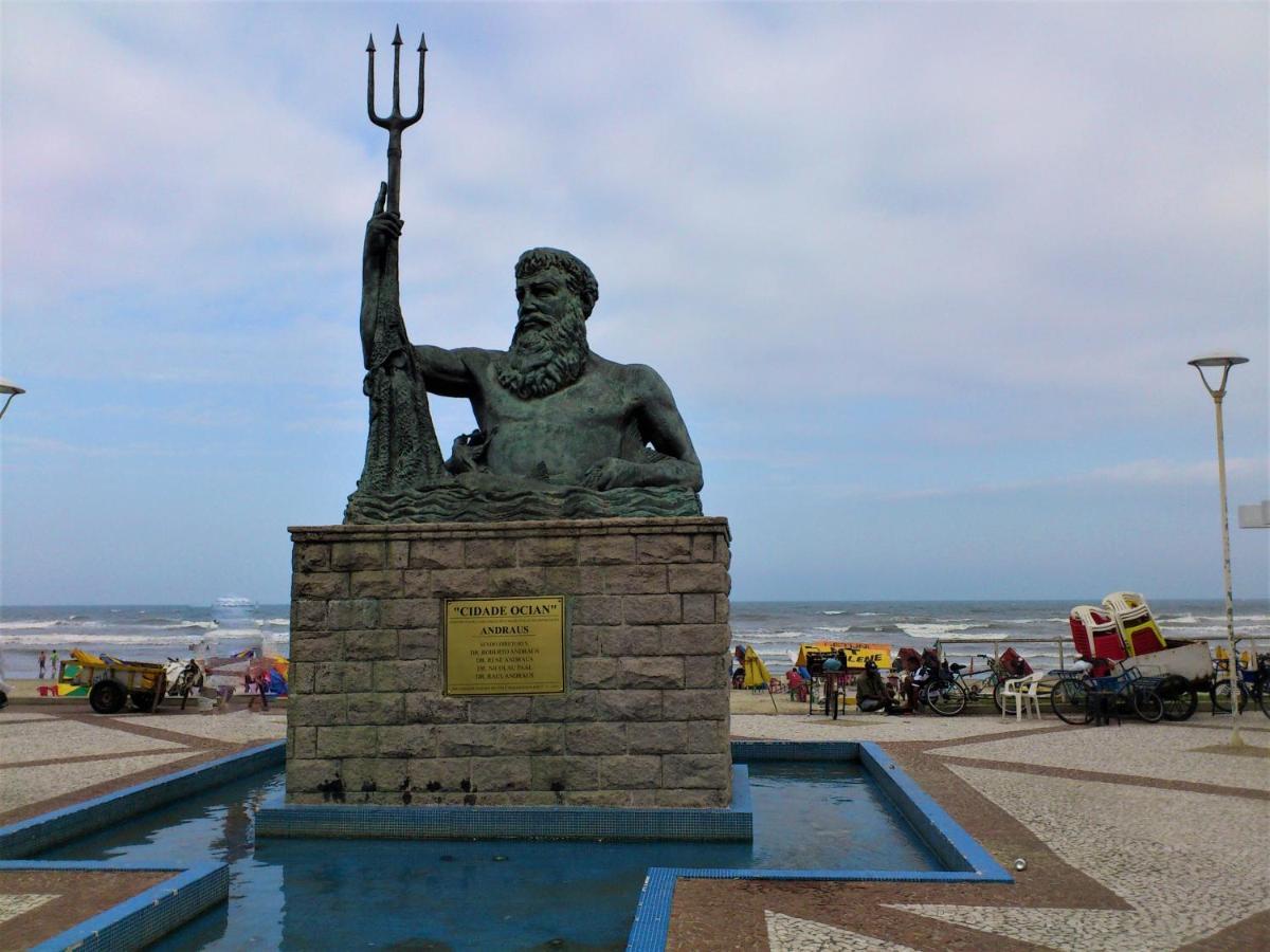 Apto Pe Na Areia Com Vista Para O Mar E Wifi Praia Grande  Buitenkant foto